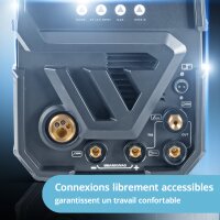 STAHLWERK Poste de soudage combiné CTM-250 ST Digital équipement complet Poste de soudage sous gaz protecteur 5 en 1 | Inverter avec 200 A, dévidoir de fil synergique et découpeur plasma 50 A intégré CUT | TIG