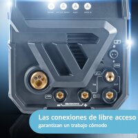 STAHLWERK CTM-250 ST Soldadora de arco con gas de protección 5 en 1 digital totalmente equipada | inversor con 200 A, alimentador de hilo sinérgico y cortadora de plasma integrada de 50 A CUT | TIG