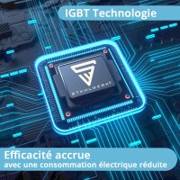 STAHLWERK Poste à souder FLUX 160 ST Digital avec équipement complet 160 A, dévidoir synergique, fonction Lift TIG et MMA pour le soudage sans gaz de protection