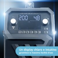 Saldatrice STAHLWERK MIG MAG 200 ST Saldatrice digitale a gas IGBT completamente equipaggiata | inverter con 200 A, funzione spot, avanzamento filo sinergico, funzione FLUX e MMA | ARC