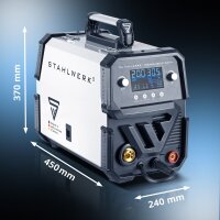 STAHLWERK Svarovací stroj MIG MAG 200 ST Digitální plne vybavený svarovací stroj v ochranném plynu IGBT | invertor s 200 A, bodová funkce, synergický posuv drátu, FLUX a MMA | funkce ARC