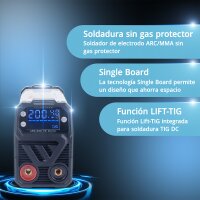 STAHLWERK ARC 200 MD Digital - DC inversor totalmente equipado MMA | MMA | Lift-TIG con 200 amperios, pantalla digital, tecnolog&iacute;a IGBT y single board