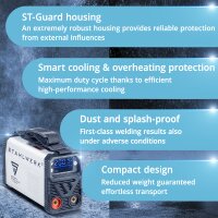 STAHLWERK ARC 200 MD Digital - DC fuldt udstyret MMA | MMA | Lift-TIG inverter med 200 ampere, digitalt display, IGBT teknologi og single board