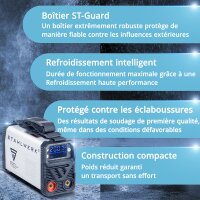 STAHLWERK Poste de soudage ARC 200 MD Digital - DC &eacute;quipement complet MMA | E-Hand | Lift-TIG Inverter avec 200 amp&egrave;res, &eacute;cran num&eacute;rique, technologie IGBT et carte unique