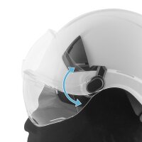 STAHLWERK SVH-100 ST safety helmet with visor EN397 EN166 forestry helmet | safety helmet | head protection | construction helmet | work helmet with eye protection | safety goggles | face protection | PPE for agriculture, forestry and construction work