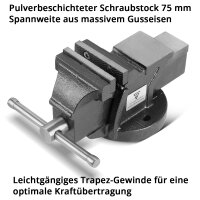 STAHLWERK vise BV-75 ST made of cast iron with 75 mm...