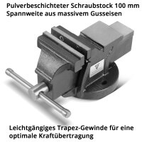 STAHLWERK vise BV-100 ST made of cast iron with 100 mm...