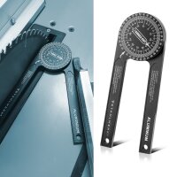 STAHLWERK Úhlomer 360° hliníkový úhlomer | úhlomer | úhlomer | úhlové pravítko | goniometr | mericí prístroj pro presné úhlové rezy