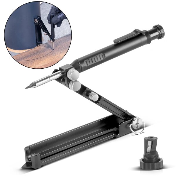 STAHLWERK Rýsovací nástroj | rýsovací nástroj | rýsovací metr | rýsovací nástroj | paralelní rýsovací nástroj pro rýsování, oznacování a kreslení rovnobežných car a kruhových tvaru