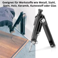 STAHLWERK scribing tool | marking tool | marking gauge | scriber | parallel scriber for scribing, marking and drawing parallel lines and circular shapes
