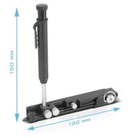 STAHLWERK Rýsovací nástroj | rýsovací nástroj | rýsovací metr | rýsovací nástroj | paralelní rýsovací nástroj pro rýsování, oznacování a kreslení rovnobežných car a kruhových tvaru