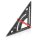 STAHLWERK Triangle dangle avec butée rapporteur métrique en aluminium | Triangle dangle avec butée | Equerre de charpentier | Equerre multifonctionnelle pour mesurer, tracer, marquer et dessiner avec précision