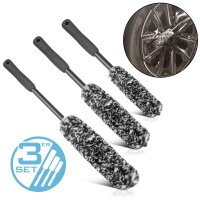 STAHLWERK Wheel Brush Set of 3 Car Cleaning Brush |...