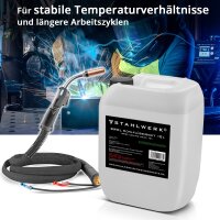 STAHLWERK Refrigerante SWCL Tanica da 10 l 25 µS/cm fino a -15°C Refrigerante | raffreddamento ad acqua | acqua di raffreddamento per refrigeratori dacqua e tubazioni raffreddate ad acqua