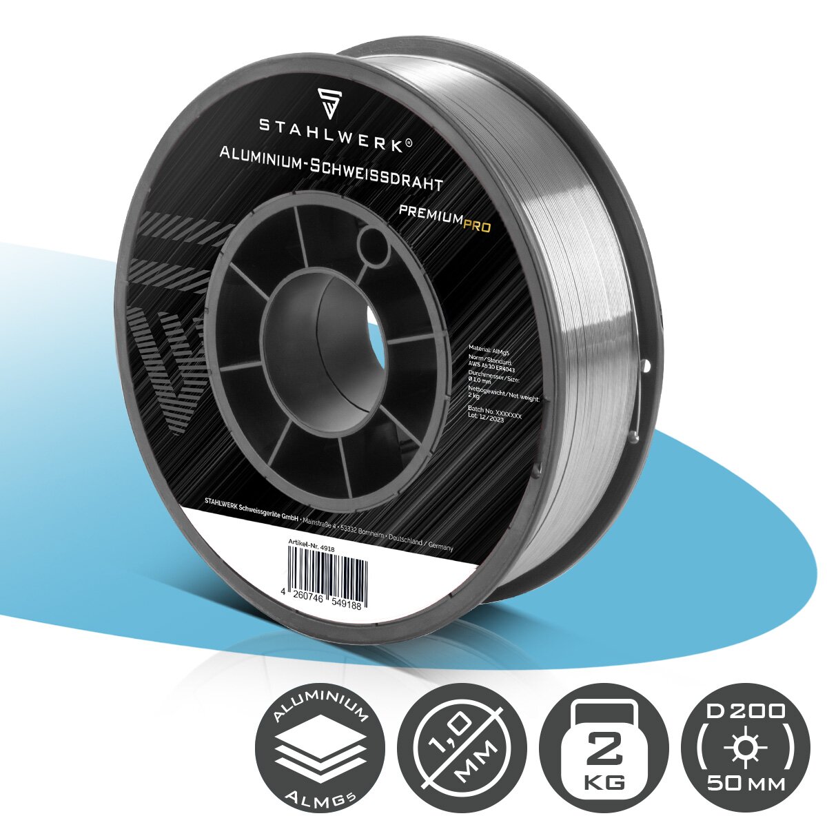 thumbnail image 2 of Hobart MIG ER5356 Aluminum Welding Wire - 1-Lb. Spool | Northern Tool 2 of 14
