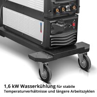 STAHLWERK Saldatrice MIG MAG 400 Pro Completamente equipaggiata Inverter IGBT completamente sinergico, raffreddato ad acqua con 400 A e funzione ad impulsi Sistema di saldatura combinato 3 in 1 MIG