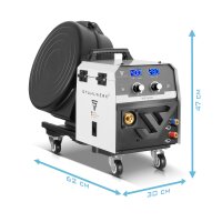 STAHLWERK Saldatrice MIG MAG 400 Pro Completamente equipaggiata Inverter IGBT completamente sinergico, raffreddato ad acqua con 400 A e funzione ad impulsi Sistema di saldatura combinato 3 in 1 MIG