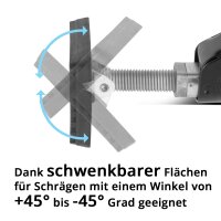 STAHLWERK assembly support | construction support MH-115 ST set of 2 66-115 cm, 40 kg load capacity, robust door clamp | telescopic support | clamping support