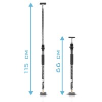 STAHLWERK asennustuki | rakennustuki MH-115 ST 4 kpl 66-115 cm, 40 kg kantavuus, tukeva ovipuristin | teleskooppituki | puristustuki | puristustuki