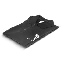 Рубашка-поло STAHLWERK размер XL Черная рубашка-поло с короткими рукавами и принтом логотипа из 100% хлопка