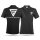 Рубашка-поло STAHLWERK размер XL Черная рубашка-поло с короткими рукавами и принтом логотипа из 100% хлопка
