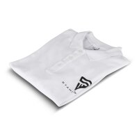 Polo STAHLWERK taglia L Bianco Polo a maniche corte con stampa del logo in cotone 100%.