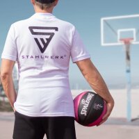 STAHLWERK Polotröja storlek XXL Vit Kortärmad polotröja med logotryck tillverkad av 100% bomull