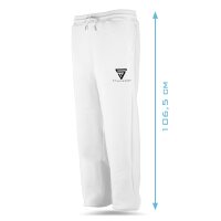 STAHLWERK spodnie do biegania białe rozmiar L Spodnie sportowe | joggery | spodnie dresowe | spodnie dresowe | spodnie dresowe z nadrukiem logo wykonane w 70% z bawełny i w 30% z poliestru