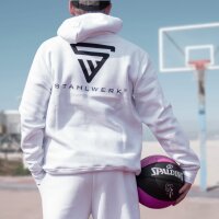 STAHLWERK Jogging Blanc Taille L Tracksuit | Jogger | Survêtement | Survêtement de sport | Sweatsuit | Survêtement de fitness avec hoodie et pantalon de jogging