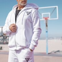 STAHLWERK Jogging suit white size XL tracksuit | jogger | tracksuit | sports suit | sweatsuit | fitness suit with hoodie and jogging pants