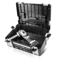STAHLWERK Cassetta portautensili universale misura M 443 x 310 x 151 mm cassetta di sistema impilabile | cassetta portautensili | valigetta portautensili | organizzatore di utensili in sistema modulare in plastica ABS per impieghi gravosi con maniglia di