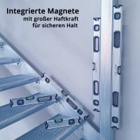 STAHLWERK vaterpas W-400 ST af aluminium med 400 mm længde magnetisk vaterpas | magnetisk vaterpas | vaterpas af aluminium
