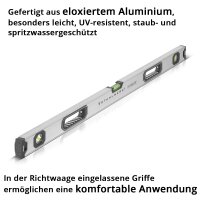STAHLWERK spirit level W-1000 ST made of aluminum with...