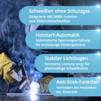 STAHLWERK Schwei&szlig;ger&auml;t MIG MAG 270 Puls Pro | 4-in-1 Schutzgas-Schwei&szlig;ger&auml;t mit Pulsfunktion | 270 A, synergischem Drahtvorschub, 4-Rollen-Antrieb, Lift TIG und MMA | ARC Funktion