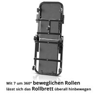 STAHLWERK 2 in 1 Werkstatthocker FRC-40 ST mit 150 kg Tragfähigkeit, faltbares Kfz-Rollbrett | Montagerollbrett | Werkstattliege | Montageliege mit Sitz- und Liegefunktion