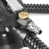 STAHLWERK Ponceuse excentrique pneumatique DES-125 ST avec 14 disques auto-agrippants quadrillés P60-P320 Ponceuse pneumatique avec plateau de ponçage 125 mm | Polisseuse avec système daspiration et