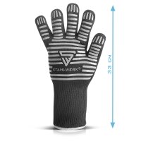 STAHLWERK hittebestendige handschoenen tot 800°C EN 407:2004 Brandwerende handschoenen | thermische handschoenen | werkhandschoenen van robuust ARAMID-materiaal