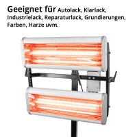 B-Ware: Infrarot Lacktrockner IL-2400 ST mit 2.400 Watt und Stativ