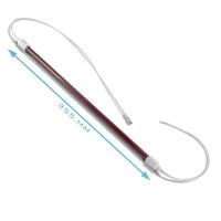 STAHLWERK Lámpara IR 1.200 W 355 mm para secador de pintura por infrarrojos IL-1200 ST | Ø 10 mm Lámpara de repuesto con una vida útil extremadamente larga para emisores IR | Secadores IR | Lámparas IR | Calefactores radiantes IR