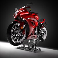 STAHLWERK Sollevatore per moto MLT-680 ST con capacità di carico di 680 kg e campo di sollevamento di 115-375 mm Martinetto idraulico per moto | sollevatore per moto | cavalletto di montaggio per moto