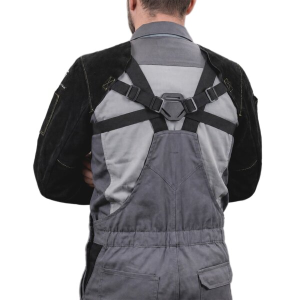 STAHLWERK Schweißerschutzkleidung-Set mit Schweißerschürze und Handschuhen | Mit Schweißerärmeln, PSA zum Schweißen und Plasmaschneiden