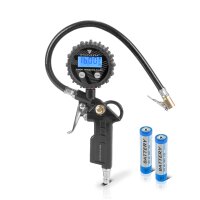 STAHLWERK Digital trykluftdækpumpe DRD-16 ST | Trykluftdækpumpe med digital trykmåler | Dæktryksmåler til biler, lastbiler, motorcykler, cykler | Måleområde 0-16 bar / 0-232 PSI