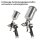 Set di pistole a spruzzo HVLP STAHLWERK SGS-1125 ST 21 pezzi con 3 pistole ad aria compressa, set di ugelli da 0,8 / 1,4 / 1,7 mm, 3 tazze di flusso, regolatore di pressione dellaria, valigetta in alluminio e molto altro Set di verniciatura professionale