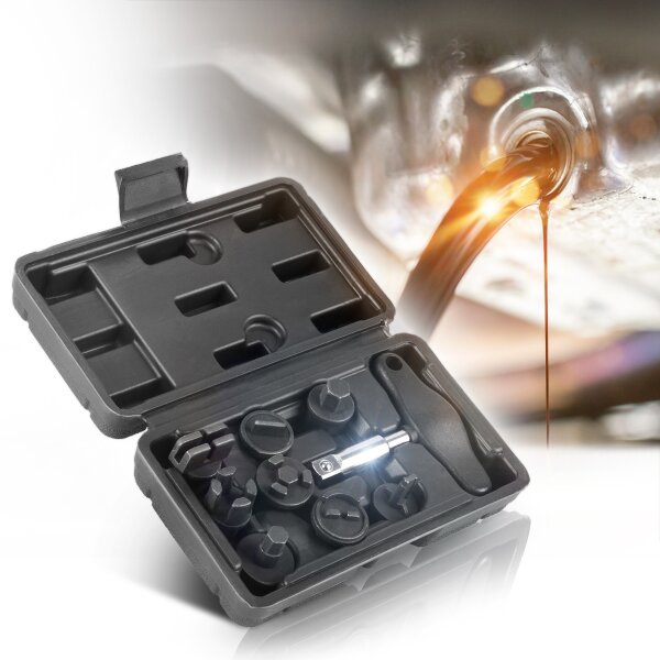 STAHLWERK oil drain tool 9-piece oil service set for plastic oil 