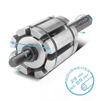 STAHLWERK-putkenlaajennussarja 29-89 mm 3-osainen pakoputkenlaajennussarja | putkenlaajennussarja | pakoputkenmuodostin | putkenlevitin | pakoputken levitin | ajoneuvotyökalu pakojärjestelmiin