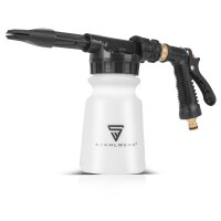 STAHLWERK RP-91 ST autowasschuimspuitpistool met afneembare container voor reinigingsmiddel in een set met 5 liter universele reiniger en velgenborstels