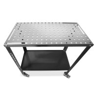 STAHLWERK Schwei&szlig;tisch WT-960 ST 915 x 457 mm verzinkter Montagetisch mit 200 kg Tragkraft, D22 Lochplatte, pulverbeschichteten Beinen und Ablagefach