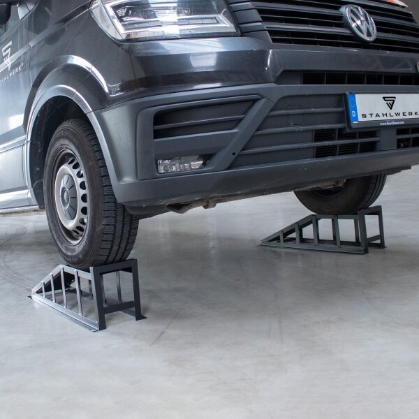 Rampa Idraulica Per Auto WERKTHOR – Set Da 2, Portata 4T, Altezza Regolabile Da 270 A 375 Mm, Valvola Di Sicurezza