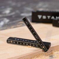 STAHLWERK Tommestok 1 meter præcis plastik tommestok | tommestok | lineal | målebånd | tommestok med letlæselige metriske cifre