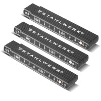 STAHLWERK Folding rule set of 3 1 meter precise plastic folding rule | folding rule | ruler | tape measure | meter rule with easy-to-read metric digits